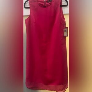 BRAND NEW VINCE CAMUTO Dark Pink Illusion Dress Size 4